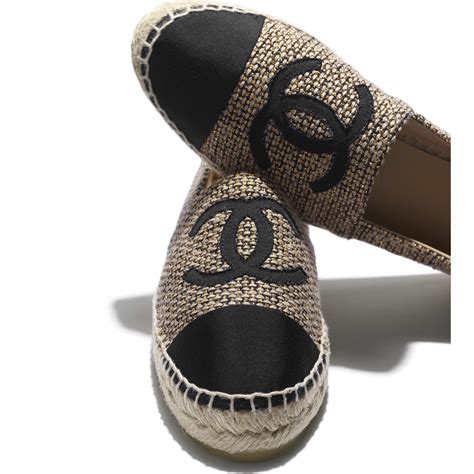 fit of chanel espadrilles|Chanel espadrilles beige and black.